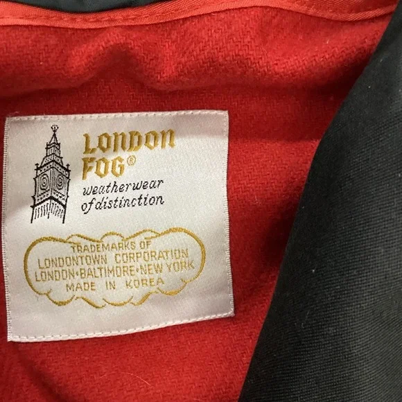 London Fog Women's Black Double Breasted Trench Coat Size 12 Reg - Picture 7 of 11